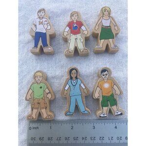Vtg Brio Thomas WoodRailway People Character Set Figure Lot 6 Montessori Toys